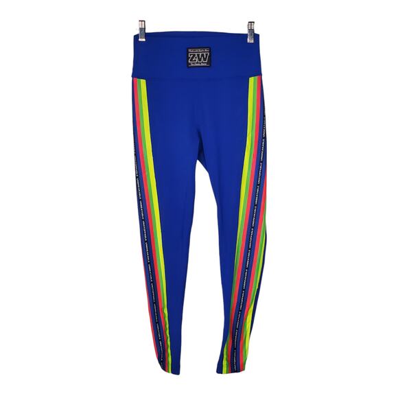 Zumba For Zumba Lovers High Waisted Ankle Leggings Surfs Up Blue Size Medium - Picture 4 of 13
